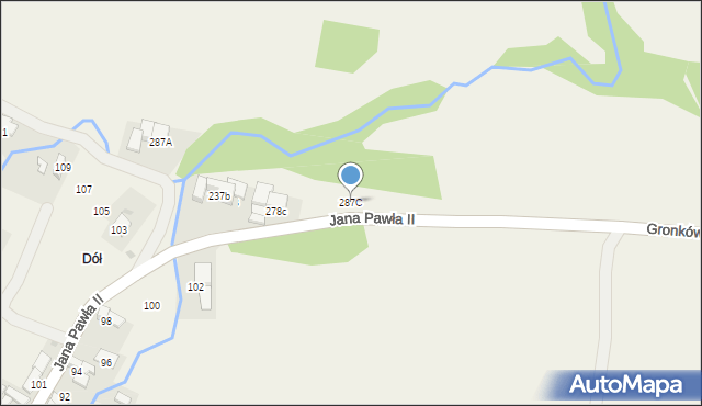 Gronków, Gronków, 287C, mapa Gronków