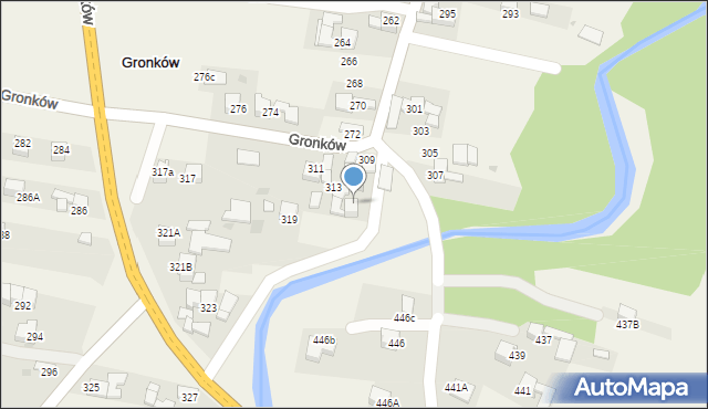Gronków, Gronków, 315, mapa Gronków