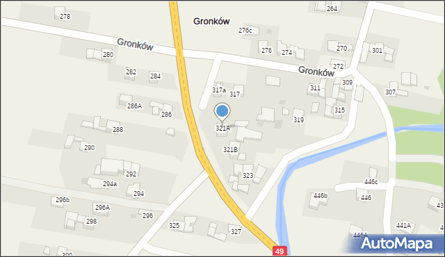 Gronków, Gronków, 321A, mapa Gronków