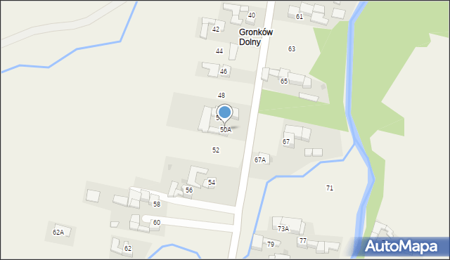 Gronków, Gronków, 50A, mapa Gronków