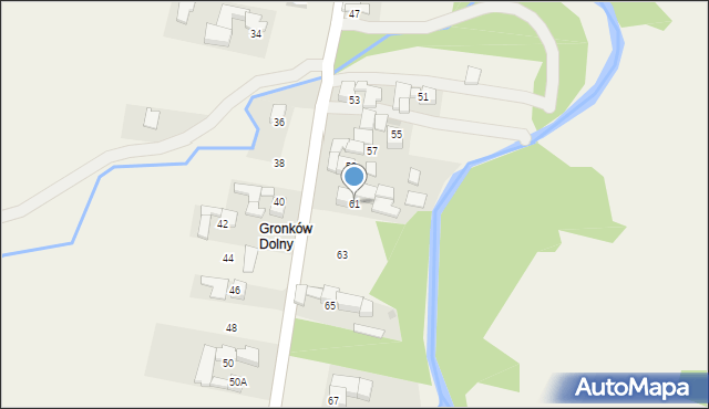 Gronków, Gronków, 61, mapa Gronków