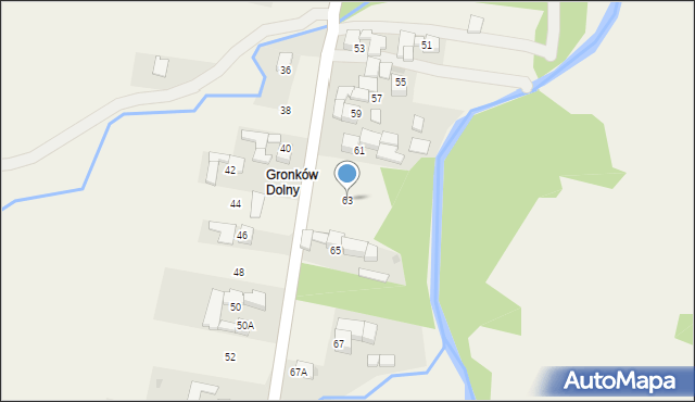 Gronków, Gronków, 63, mapa Gronków