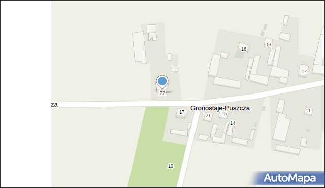 Gronostaje-Puszcza, Gronostaje-Puszcza, 22, mapa Gronostaje-Puszcza
