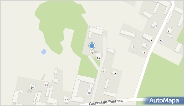 Gronostaje-Puszcza, Gronostaje-Puszcza, 9, mapa Gronostaje-Puszcza