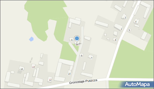 Gronostaje-Puszcza, Gronostaje-Puszcza, 9A, mapa Gronostaje-Puszcza