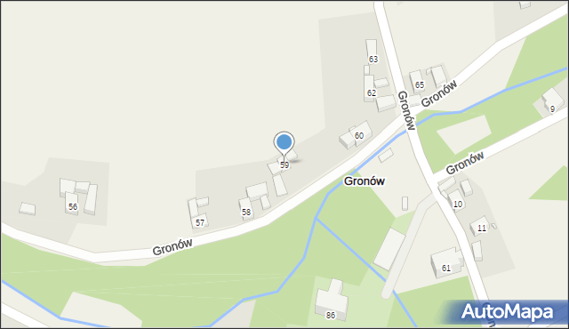 Gronów, Gronów, 59, mapa Gronów