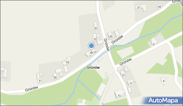 Gronów, Gronów, 60, mapa Gronów