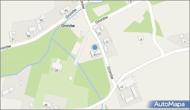 Gronów, Gronów, 61, mapa Gronów