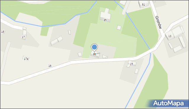 Gronów, Gronów, 86, mapa Gronów