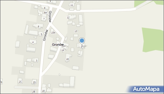 Gronów, Gronów, 17, mapa Gronów