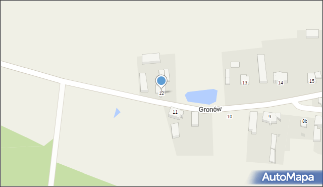 Gronów, Gronów, 12, mapa Gronów