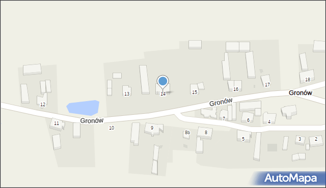 Gronów, Gronów, 14, mapa Gronów