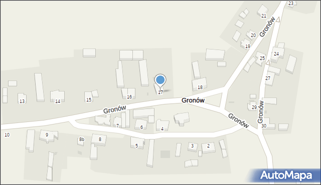 Gronów, Gronów, 17, mapa Gronów