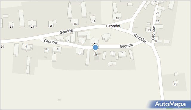Gronów, Gronów, 3a, mapa Gronów