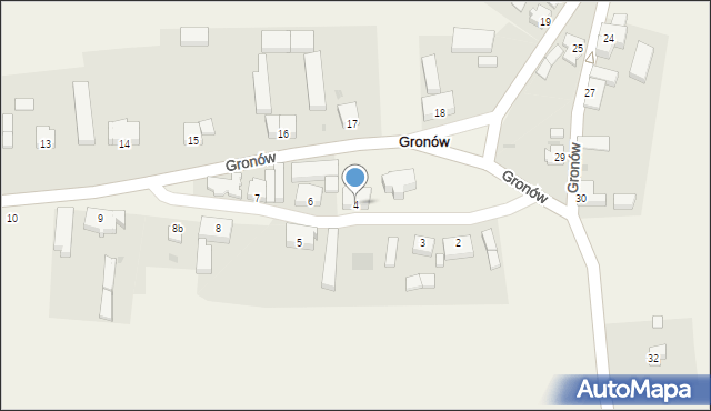 Gronów, Gronów, 4, mapa Gronów