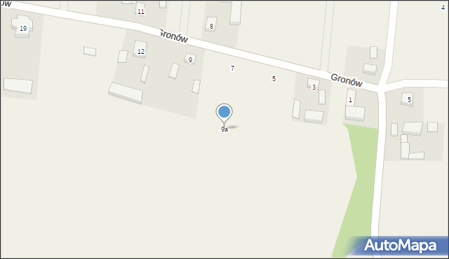 Gronów, Gronów, 9a, mapa Gronów