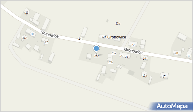 Gronowice, Gronowice, 25c, mapa Gronowice