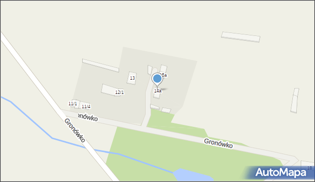 Gronówko, Gronówko, 14a, mapa Gronówko