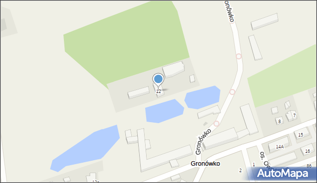 Gronówko, Gronówko, 12, mapa Gronówko