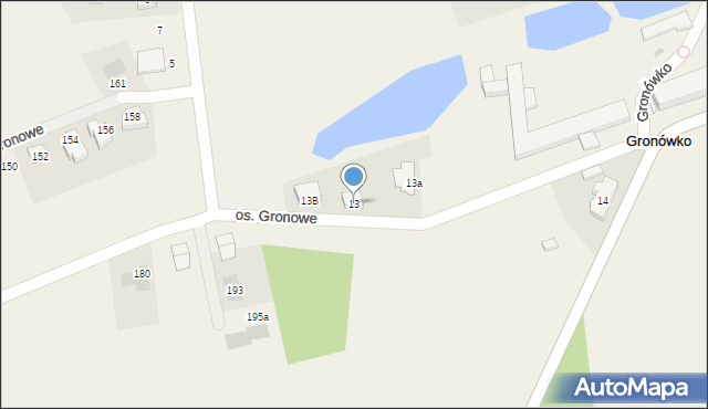 Gronówko, Gronówko, 13, mapa Gronówko
