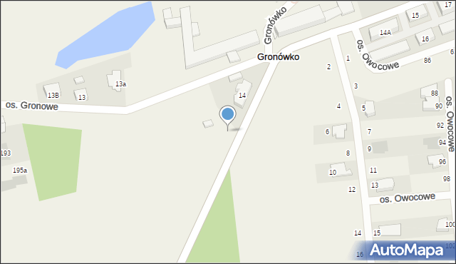 Gronówko, Gronówko, 14b, mapa Gronówko
