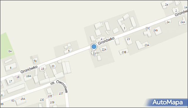 Gronówko, Gronówko, 22, mapa Gronówko