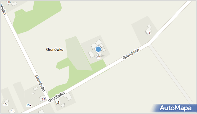 Gronówko, Gronówko, 12, mapa Gronówko