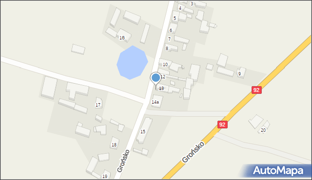 Grońsko, Grońsko, 14, mapa Grońsko
