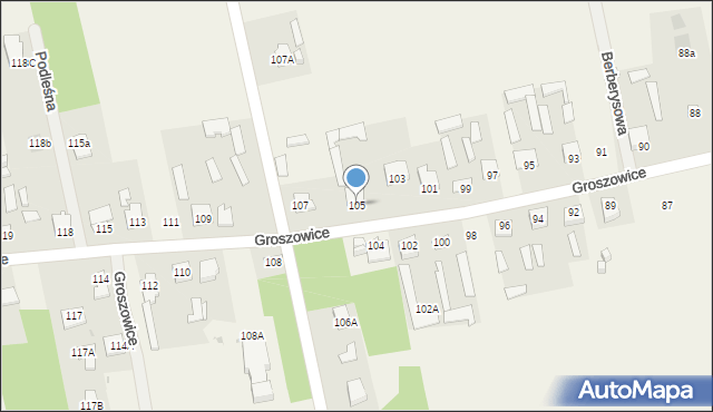 Groszowice, Groszowice, 105, mapa Groszowice