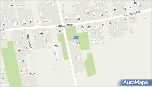 Groszowice, Groszowice, 106A, mapa Groszowice