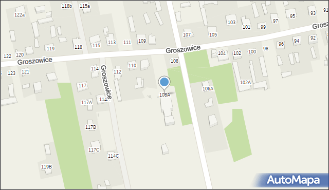 Groszowice, Groszowice, 108A, mapa Groszowice