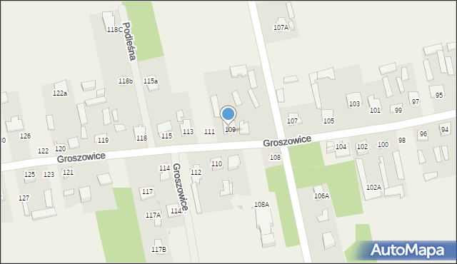 Groszowice, Groszowice, 109b, mapa Groszowice