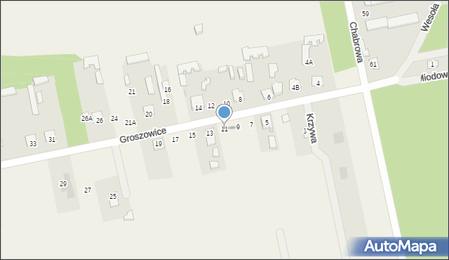 Groszowice, Groszowice, 11, mapa Groszowice