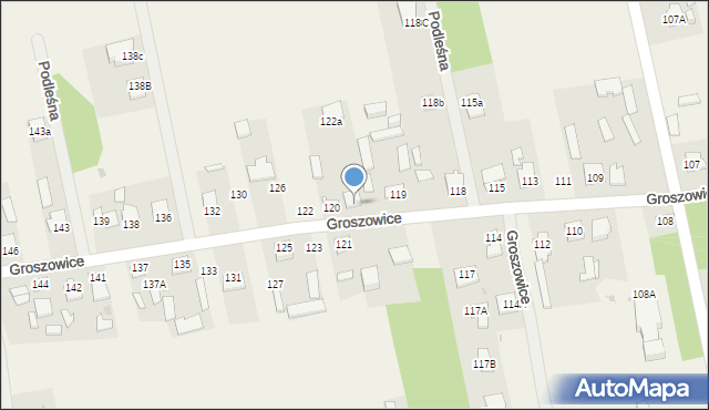 Groszowice, Groszowice, 120A, mapa Groszowice