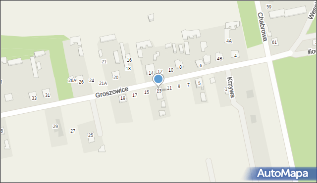 Groszowice, Groszowice, 13, mapa Groszowice