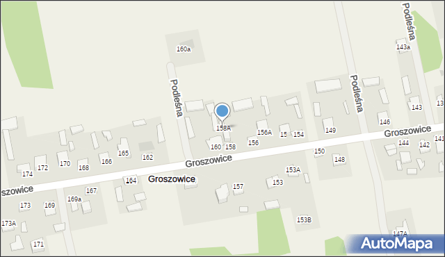 Groszowice, Groszowice, 158A, mapa Groszowice