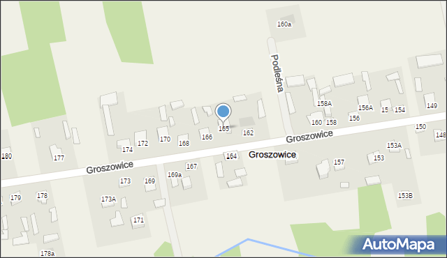 Groszowice, Groszowice, 165, mapa Groszowice