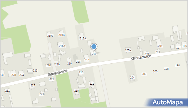 Groszowice, Groszowice, 210, mapa Groszowice