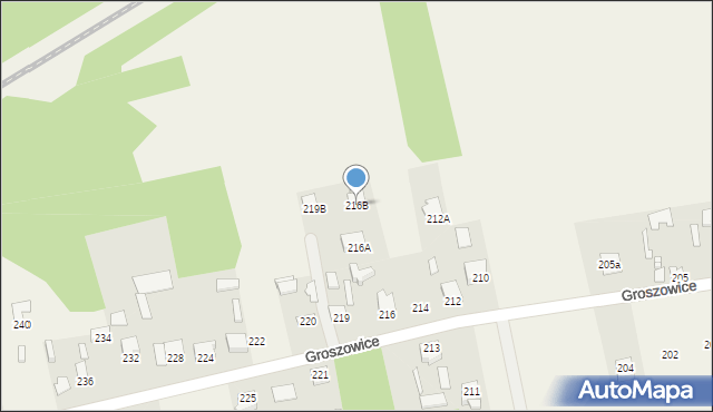 Groszowice, Groszowice, 216B, mapa Groszowice