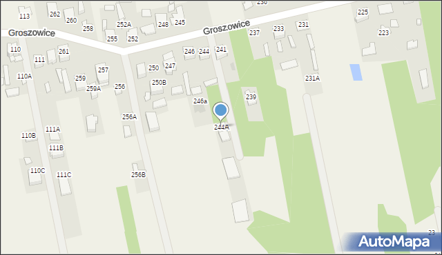 Groszowice, Groszowice, 244A, mapa Groszowice