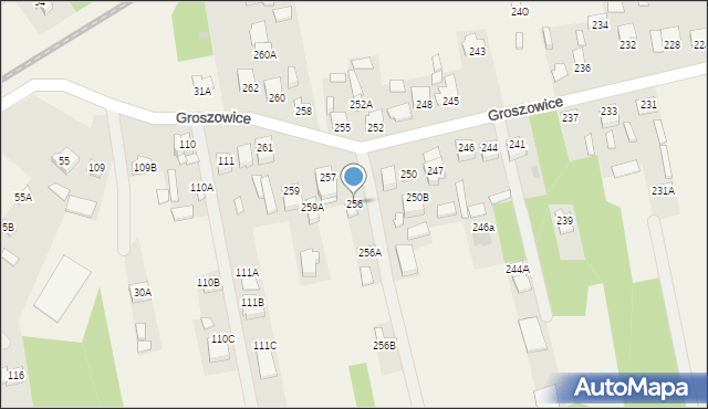Groszowice, Groszowice, 256, mapa Groszowice