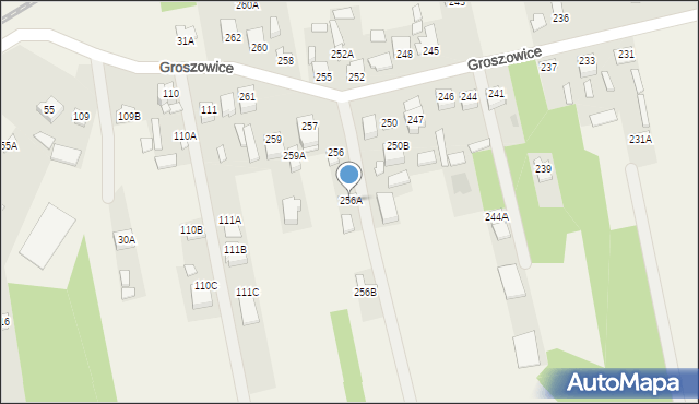 Groszowice, Groszowice, 256A, mapa Groszowice