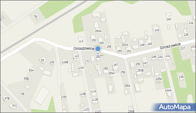 Groszowice, Groszowice, 261, mapa Groszowice