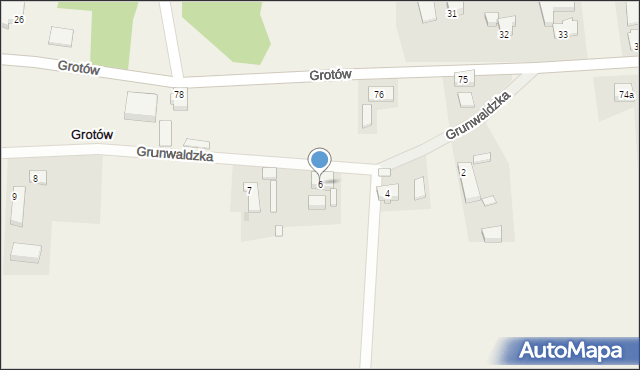 Grotów, Grunwaldzka, 6, mapa Grotów