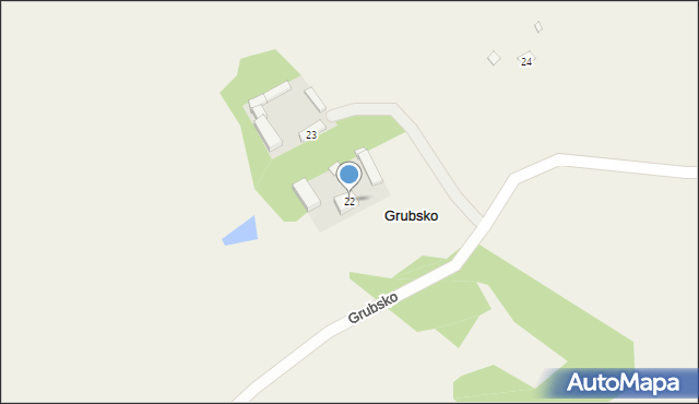 Grubsko, Grubsko, 22, mapa Grubsko