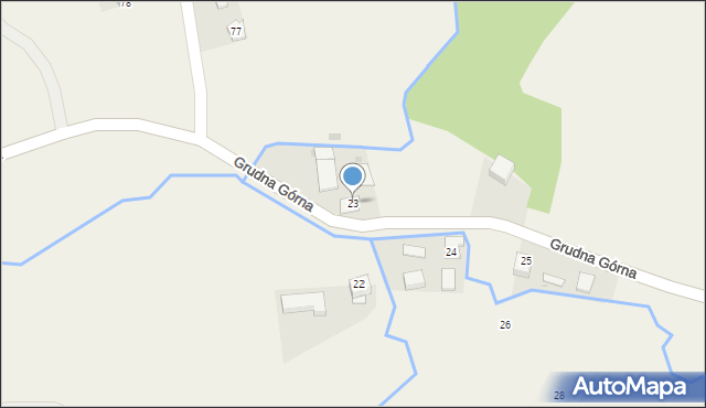 Grudna Górna, Grudna Górna, 23, mapa Grudna Górna