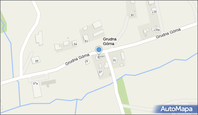 Grudna Górna, Grudna Górna, 82, mapa Grudna Górna
