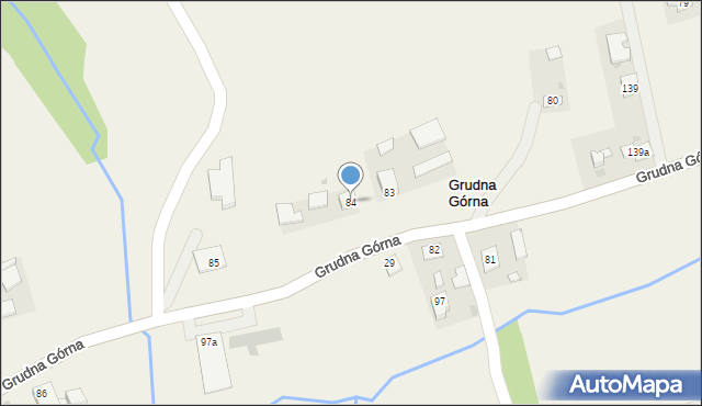 Grudna Górna, Grudna Górna, 84, mapa Grudna Górna