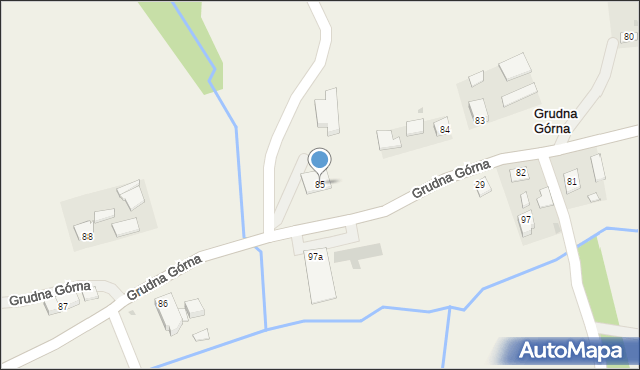 Grudna Górna, Grudna Górna, 85, mapa Grudna Górna