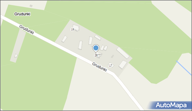 Grudunki, Grudunki, 18, mapa Grudunki